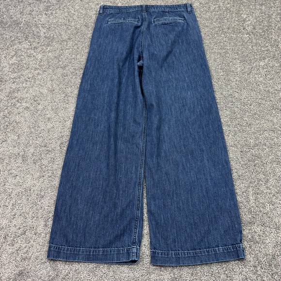 J.Crew Jeans Womens 29 Blue Wide Leg Medium Wash Denim Preppy City Casual Pocket - Picture 2 of 10